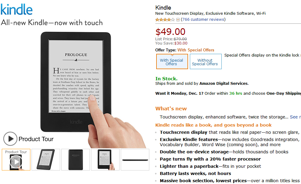【黑五海淘】美亚Kindle全系列产品直降优惠